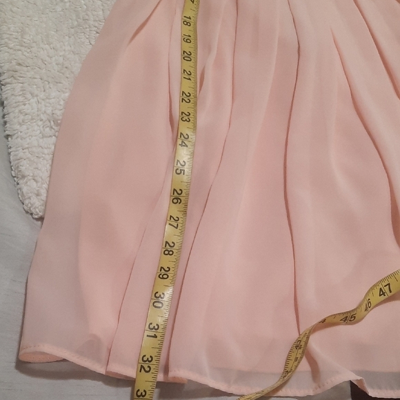 B Darlin Sequin Navy and Soft Pink Dress - Picture 6 of 8